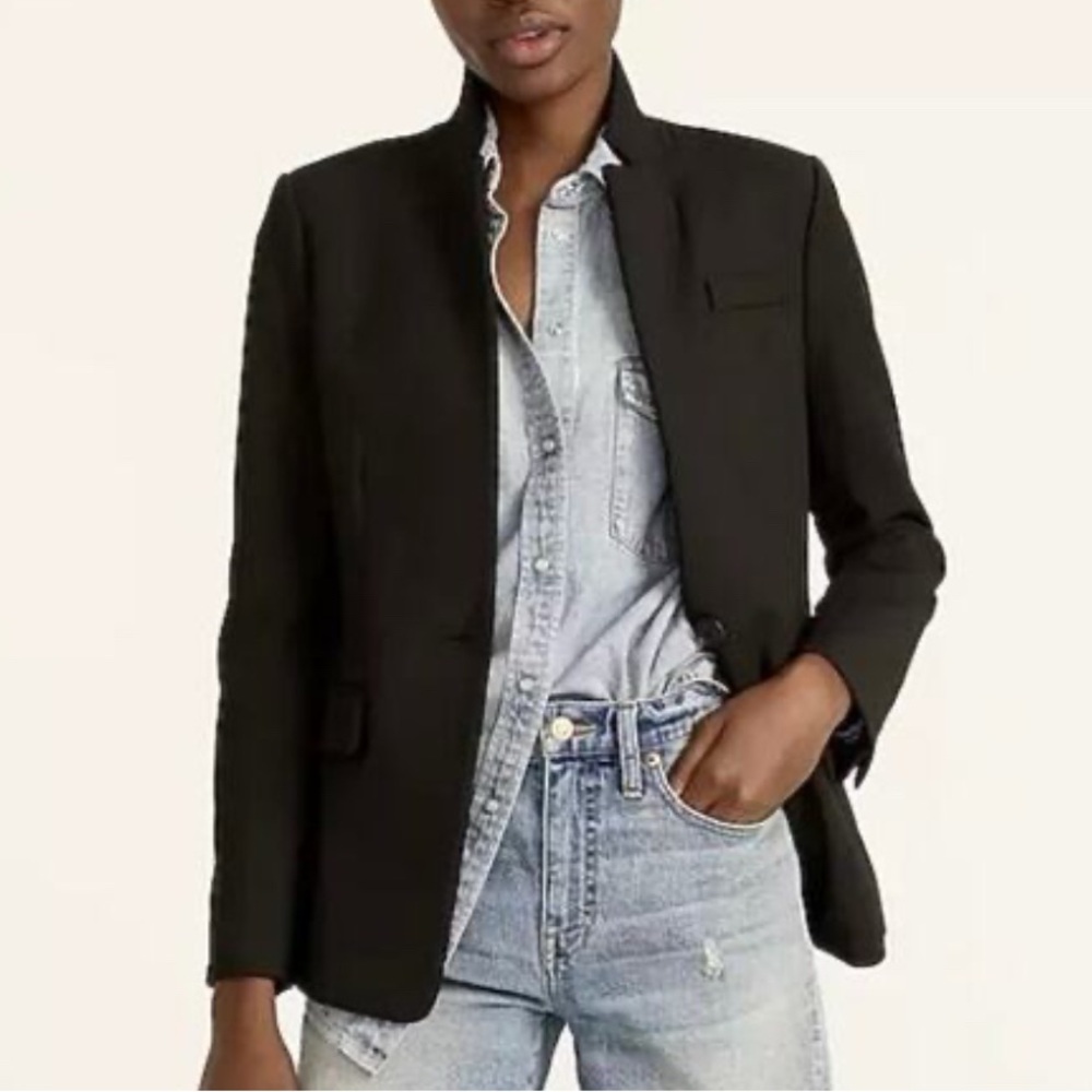 J. Crew black regent blazer size 8 EUC